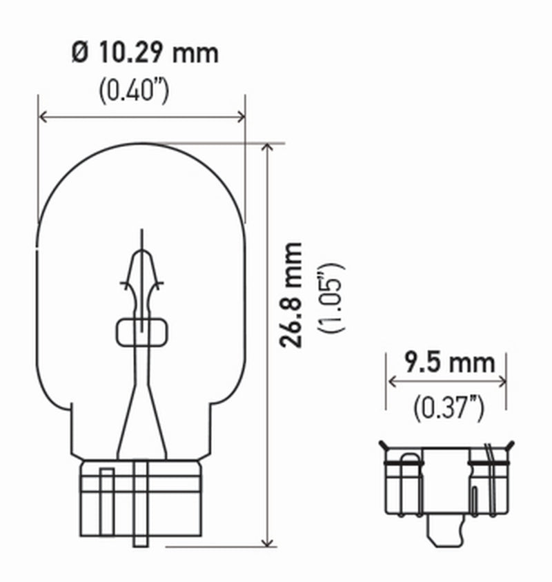 Hella Bulb 2821 12V 3W W21X95D T325 E1 (2)