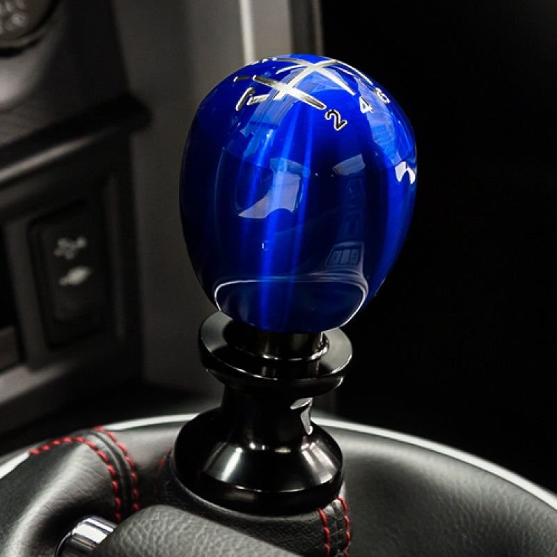Raceseng Slammer Shift Knob (Gate 1 Engraving) M12x1.5mm Adapter - Blue Translucent