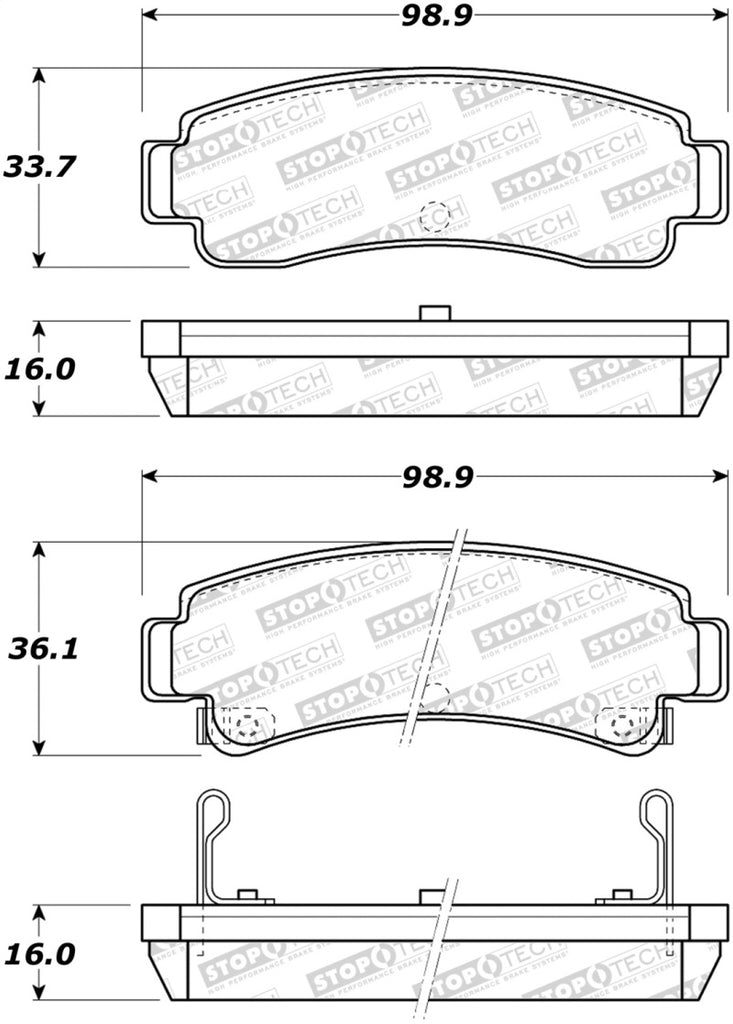 StopTech Street Brake Pads - Front