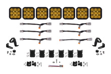 Load image into Gallery viewer, Diode Dynamics SS5 Pro Universal CrossLink 7-Pod Lightbar - Yellow Driving