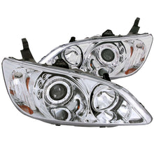 Load image into Gallery viewer, ANZO 2004-2005 Honda Civic Projector Headlights w/ Halo Chrome