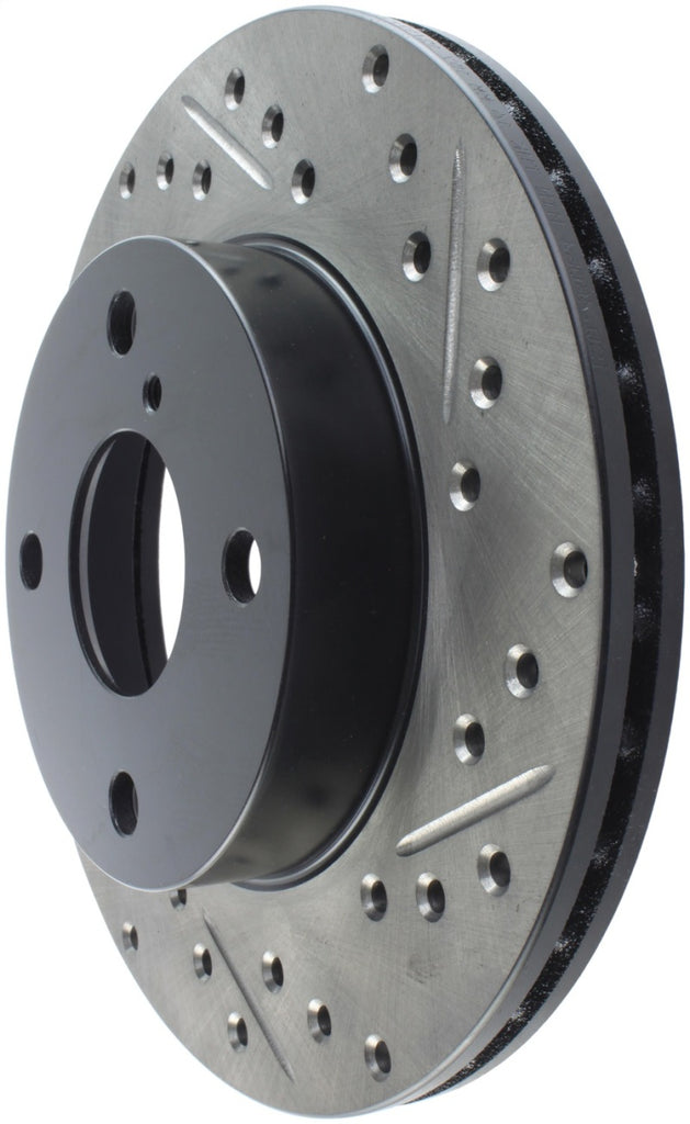 StopTech 89-93 Mazda Miata MX-5 Slotted & Drilled Left Front Rotors