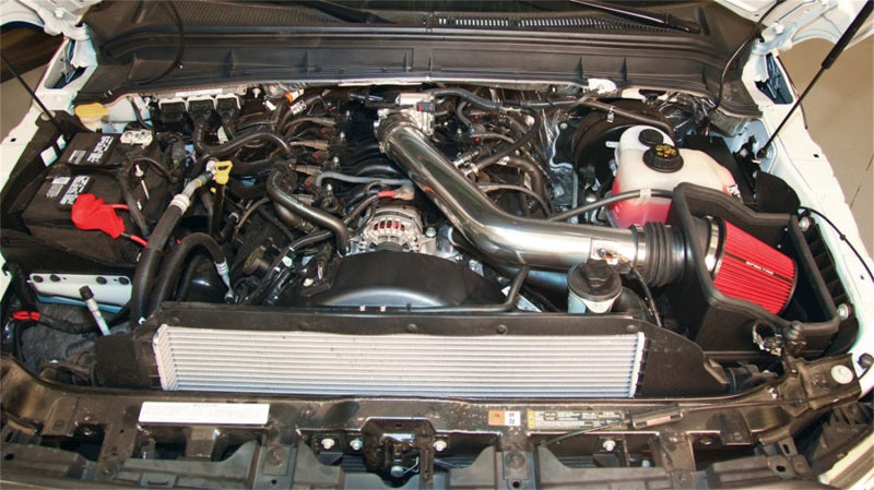 Spectre 11-14 Ford F250/350 V8-6.2L F/I Air Intake Kit - Polished w/Red Filter