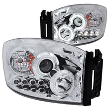 Load image into Gallery viewer, ANZO 2006-2008 Dodge Ram 1500 Projector Headlights w/ Halo Chrome (CCFL)