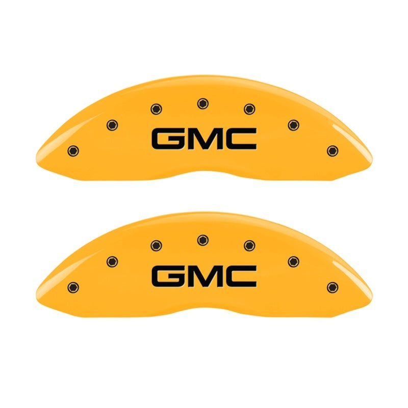 MGP 2 Caliper Covers Engraved Front GMC Yellow Finish Black Characters 2004 GMC Canyon