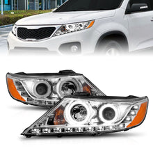 Load image into Gallery viewer, ANZO 2011-2013 Kia Sorento Projector Headlights w/ Halo Chrome (CCFL)