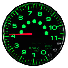 Load image into Gallery viewer, Autometer Spek-Pro Gauge Tachometer 5in 11K Rpm W/Shift Light &amp; Peak Mem Black/Black