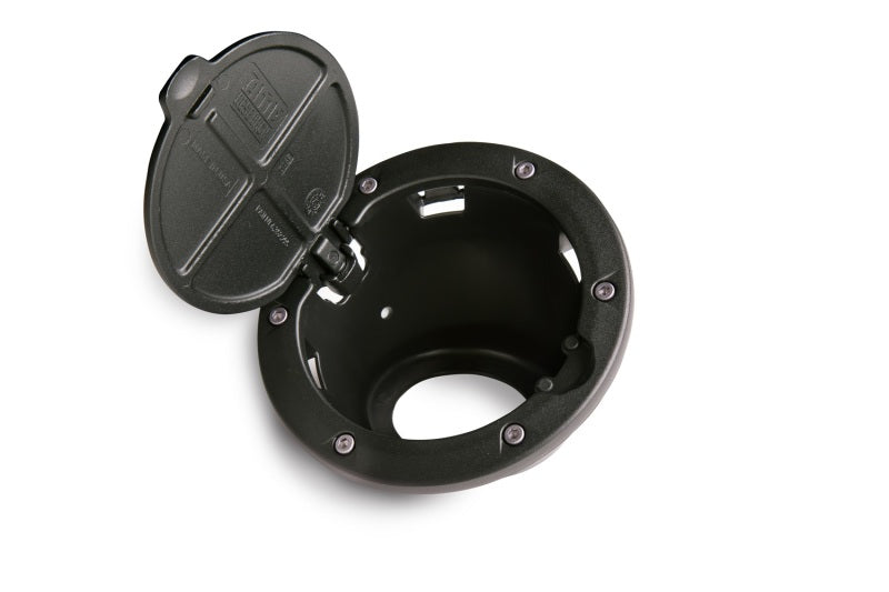 AMP Research 2007-2017 Jeep Wrangler JK 2/4 Door Fuel Door - Black - GTR Auto