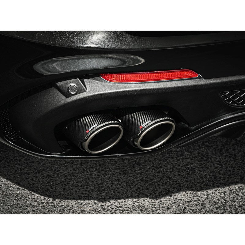 Akrapovic 2017+ Alfa Romeo Stelvio Quadrifoglio Slip-On Line (Titanium) w/Titanium/Carbon Fiber Tips