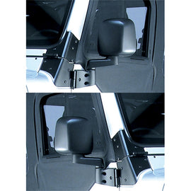 Omix Door Mirror Kit Black- 87-06 Jeep Wrangler - GTR Auto