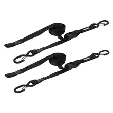Load image into Gallery viewer, SpeedStrap 1In x 10Ft CAM-Lock Tie Down w/ Snap FtSFt Hooks (2 Pack) - Black
