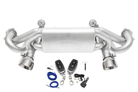 SOUL 2020+ Porsche 718 GT4 / Spyder / GTS 4.0L Valved Exhaust - Polished Slash Cut Tips - w/ VC
