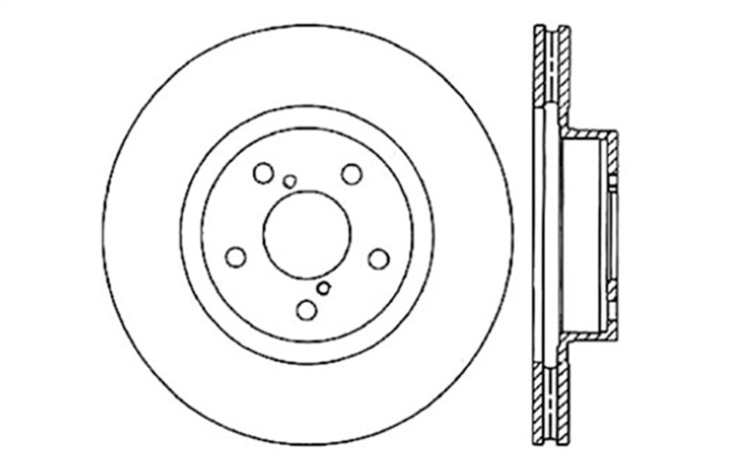StopTech 12-14 Subaru WRX Drilled Sport Brake Cryo Rotor