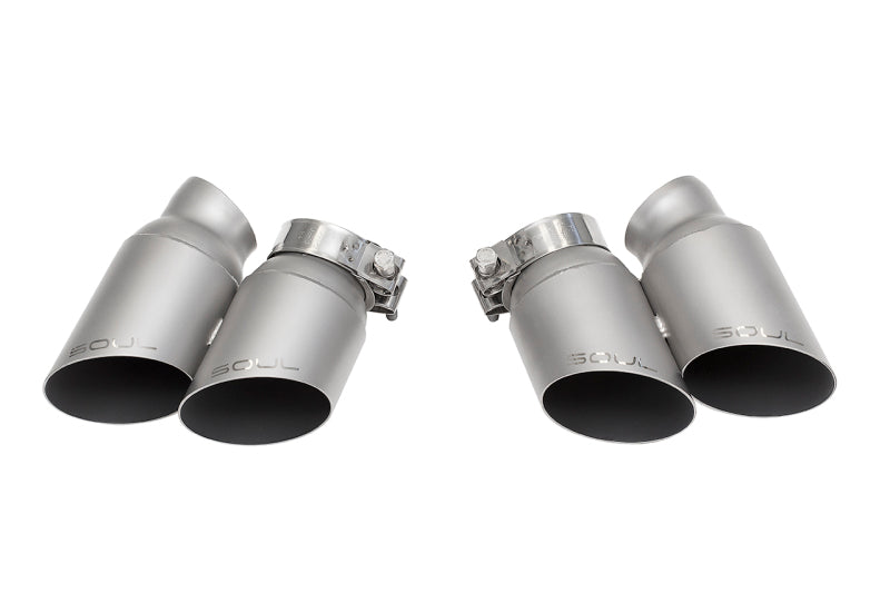 SOUL 13-19 Porsche 991.1 / 991.2 Turbo Bolt On Exhaust Tips - GT2 Style (Signature Satin)