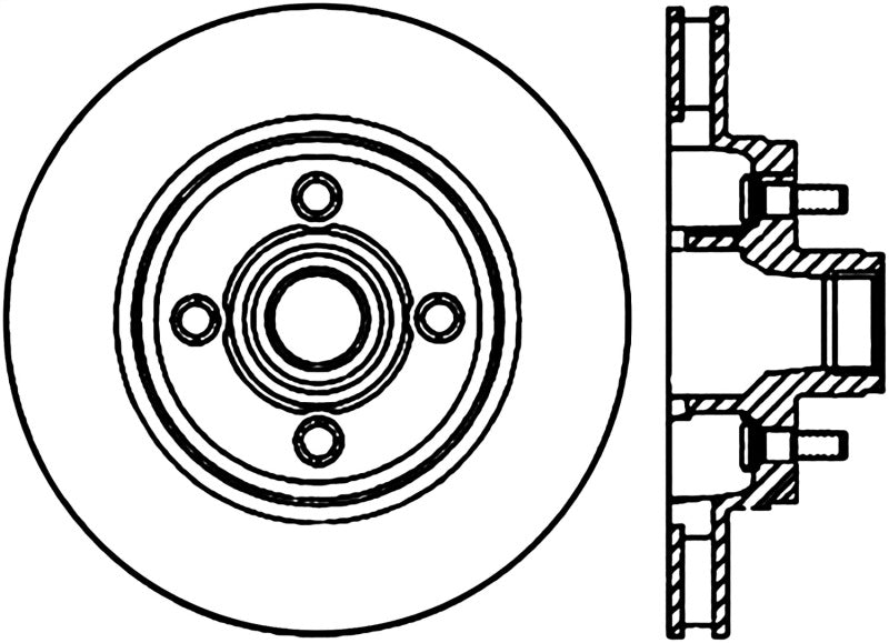 StopTech Power Slot 90-93 Ford Mustang 8cy (Exc Cobra Rear Disc) Front Left Slotted Cryo Rotor