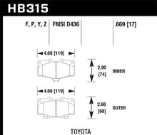 Load image into Gallery viewer, Hawk 95-98 Toyota Tacoma HPS 5.0 Front Brake Pads