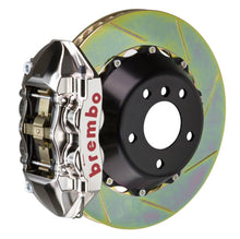 Load image into Gallery viewer, Brembo 11-18 Cayenne Turbo Rear GTR BBK 4 Piston Billet 380x28 2pc Rotor Slotted Type1 - Nickel