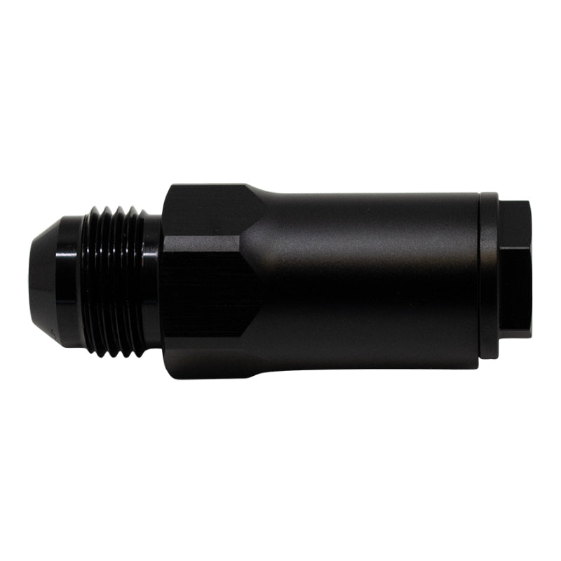 DeatschWerks 8AN Male Flare to 1/2in Ford Male EFI Quick Connect Adapter - Anodized Matte Black