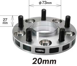 Project Kics 20mm Thick 12x1.50 64mm Hub 5x114.3 Wide Tread Spacers