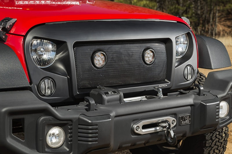 Rugged Ridge Spartan Grille Round LED Insert Kit 07-18 Jeep Wrangler JK