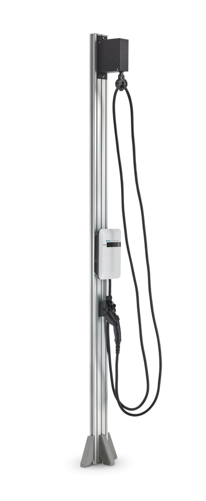 EvoCharge iEVSE Plus Single Port Pedestal w/Retractor