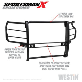 Westin 2020 Chevy Silverado 2500/3500 Sportsman X Grille Guard - Textured Black - GTR Auto
