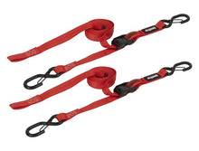 Load image into Gallery viewer, SpeedStrap 1In x 10Ft CAM-Lock Tie Down w/ Snap FtSFt Hooks (2 Pack) - Red