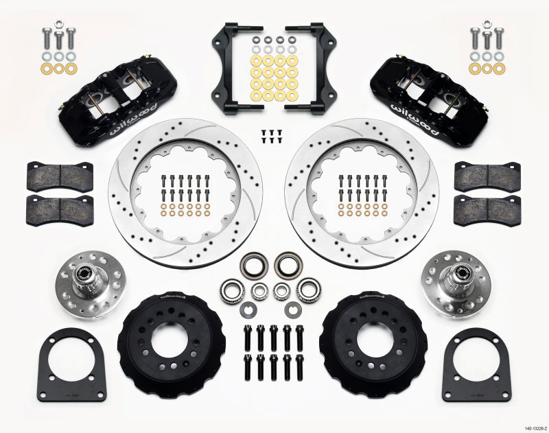 Wilwood AERO6 Front Hub Kit 14.00in Drill-Zinc TCI-IFS 71-78 (Pinto Based)