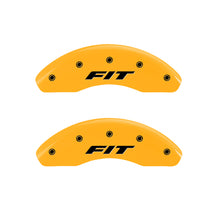 Load image into Gallery viewer, MGP Front set 2 Caliper Covers Engraved Front FIT Yellow finish black ch