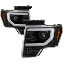 Load image into Gallery viewer, Spyder Ford F150 13-14 Xenon Model Only Light Bar Projector Headlights Blk PRO-YD-FF15013PL-SEQ-BK