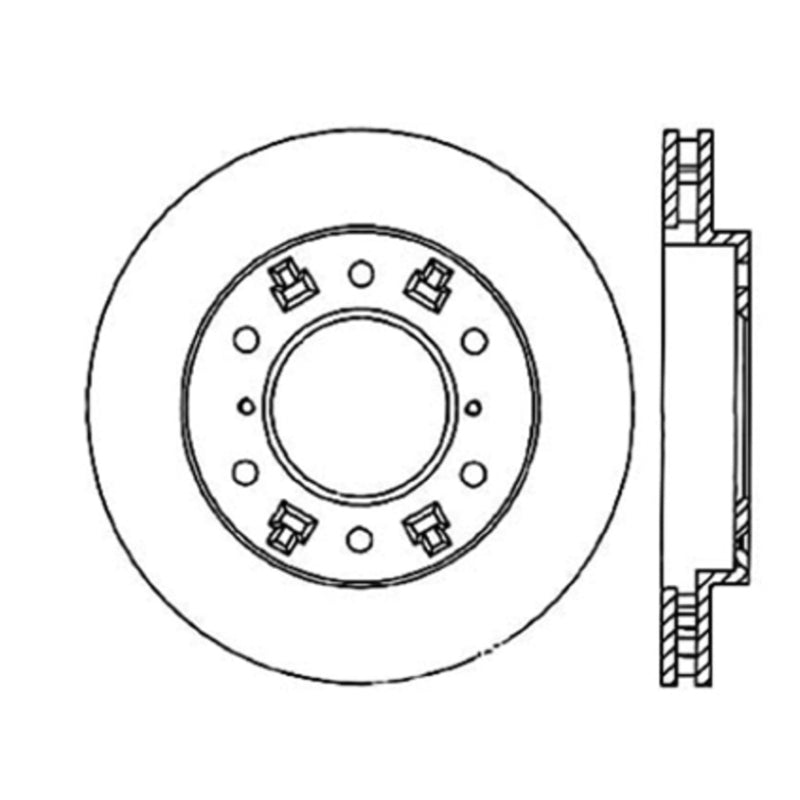 StopTech 00-07 Mitsubishi Montero/Montero Sport Front Cryostop Brake Rotor