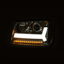 Load image into Gallery viewer, ANZO 2006-2009 Chevrolet Trailblazer Projector Headlights w/ Plank Style Design Chrome w/ Amber