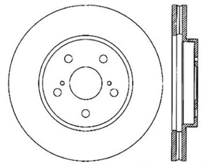 Stoptech 06-15 Lexus IS250 / 02-06 Toyota Camry / 04-10 Toyota Sienna Front Cryo Brake Rotor