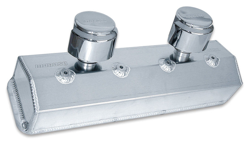 Moroso Chevrolet Small Block (w/Centerbolt Style Heads) Valve Cover w/Breathers - Aluminum - Pair