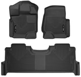 Husky Liners 2017 Ford F-250 Super Duty Crew Cab X-Act Contour Black Front & Rear Floor Liners