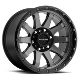 Raceline 934G Clutch 20x10in / 6x135 BP / -19mm Offset / 87.1mm Bore - Gunmetal Wheel