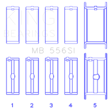 Load image into Gallery viewer, King Engine Bearings Chevrolet 396/400/427/502 (Undersize 0.10in) SI-Series Main Bearing Set