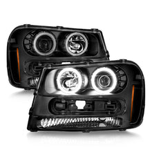 Load image into Gallery viewer, ANZO 02-09 Chevrolet Trailblazer (Will Not Fit 06-09 LT) Projector Headlights w/Halo Black Housing