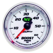 Load image into Gallery viewer, Autometer NV 52mm 0-60 PSI Boost Mechanical Gauge