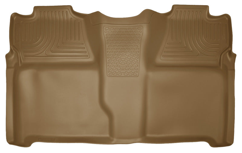 Husky Liners 07-13 Chevy Silverado 1500/2500HD Crew Cab PU Weatherbeater Tan 2nd Seat Floor Liner