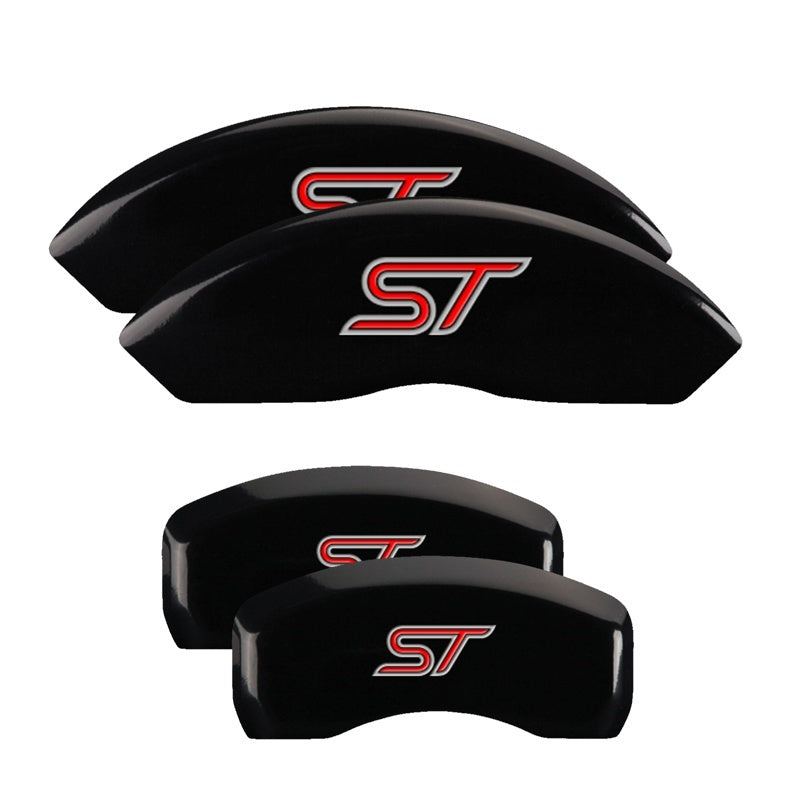 MGP Front set 2 Caliper Covers Engraved Front MGP Black finish silver ch