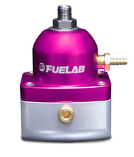 Load image into Gallery viewer, Fuelab 515 Carb Adjustable FPR Large Seat 1-3 PSI (2) -10AN In (1) -6AN Return - Purple