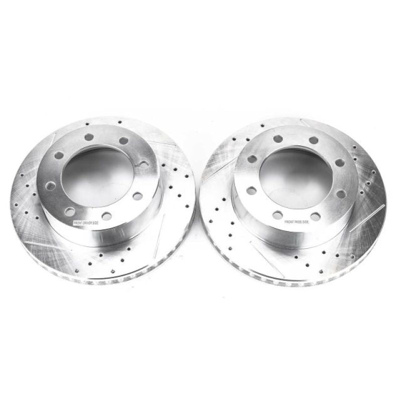 Power Stop 10-12 Ford F-450 Super Duty Front Drilled & Slotted Rotor - Pair