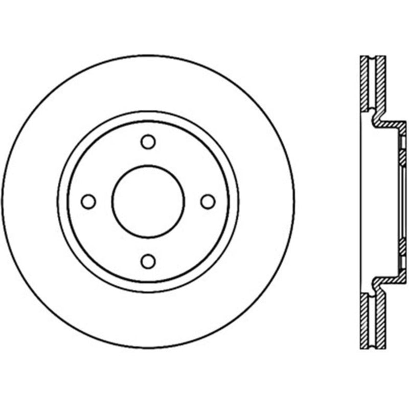 Stop Tech 07-12 Nissan Sentra Slotted Right Front CRYO Rotor