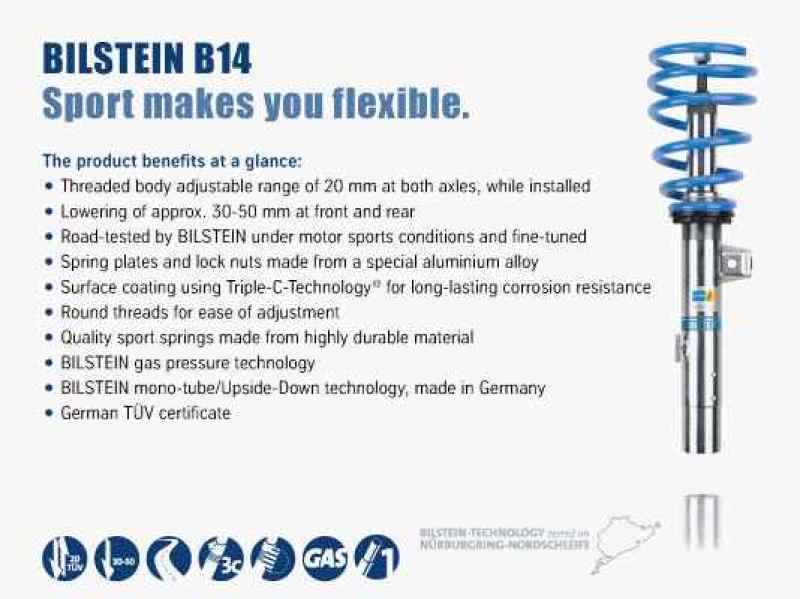 Bilstein B14 (PSS) 14-15 Ford Fiesta / Fiesta ST Front & Rear Performance Suspension System