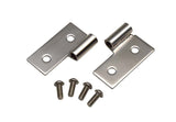 Kentrol 76-06 JEEP CJ Wrangler YJ/TJ Lower Door Hinge Pair - Polished Silver