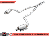 AWE Tuning 2015+ Dodge Challenger 6.4L/6.2L SC Resonated Touring Edition Exhaust - Use Stock Tips