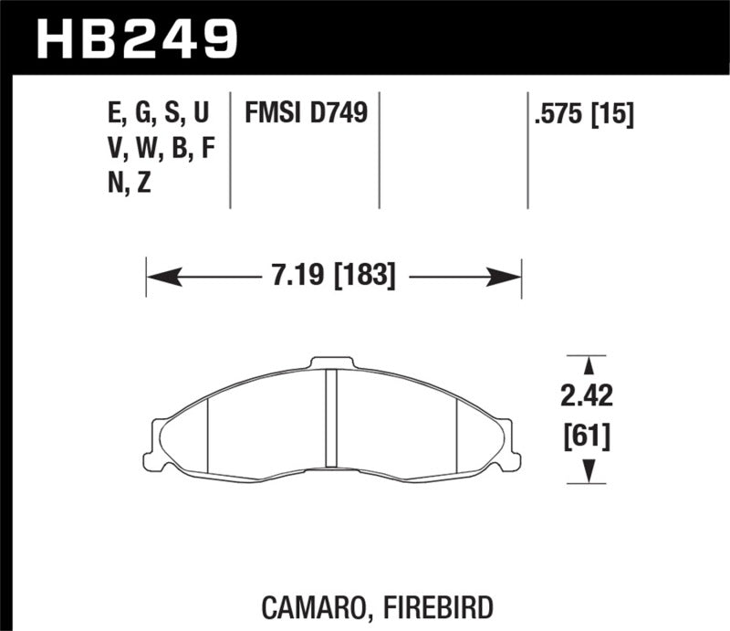 Hawk Performance Ceramic Street Brake Pads