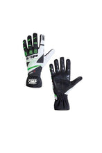 Load image into Gallery viewer, OMP KS-3 Gloves Black/W/Green - Size Xxs