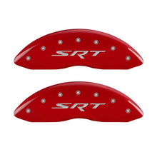 Load image into Gallery viewer, MGP 4 Caliper Covers Engraved Front &amp; Rear SRT Red finish silver ch